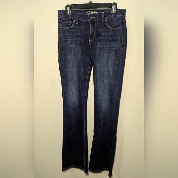 Lucky Brand Sweet Boot Jeans Bootcut Low Rise Dark Wash Women's Size 4 / 27 - Picture 1 of 7